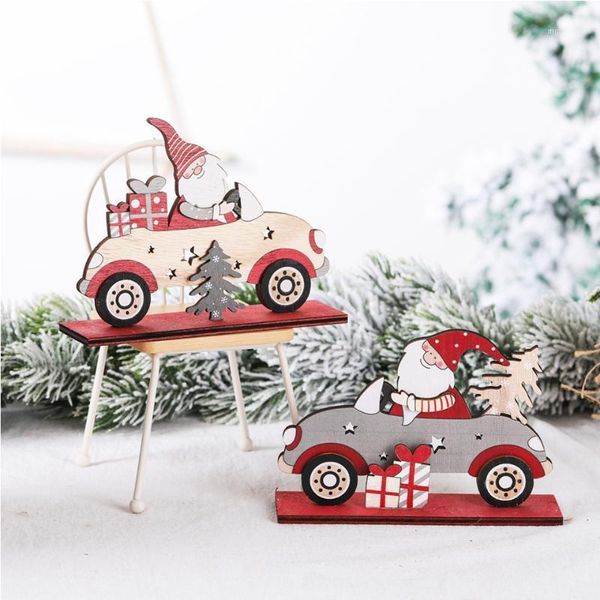 

christmas decorations 1pc diy car pendants wooden xmas tree ornament for home decor party supplies kids gift santa claus deskcraft1