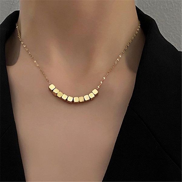 

chains titanium stainless steel necklace choker jewelry 2021 for women men korean fashion luxury metal sweater chain, Silver