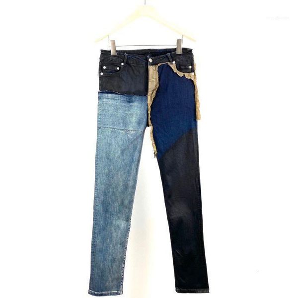 

men's jeans qa0461 fashion 2021 runway european design party style clothing1, Blue