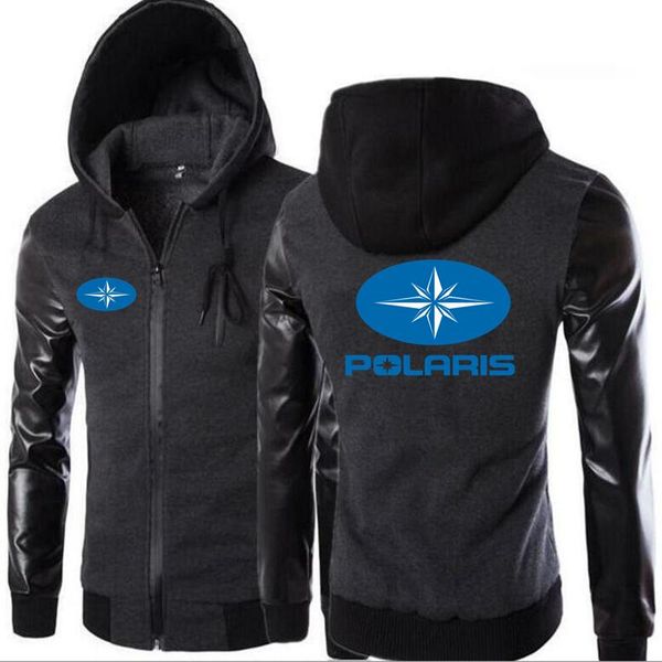 

men's hoodies & sweatshirts 2021 men hoodie polaris logo printing custom made brand male clothes hip hop harajuku man hooded jacket zip, Black