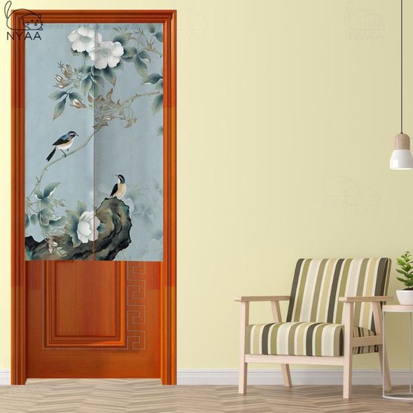 

japanese noren linen door curtain fengshui ink painting entrance restaurant kitchen living room custom doorway curtains & drapes