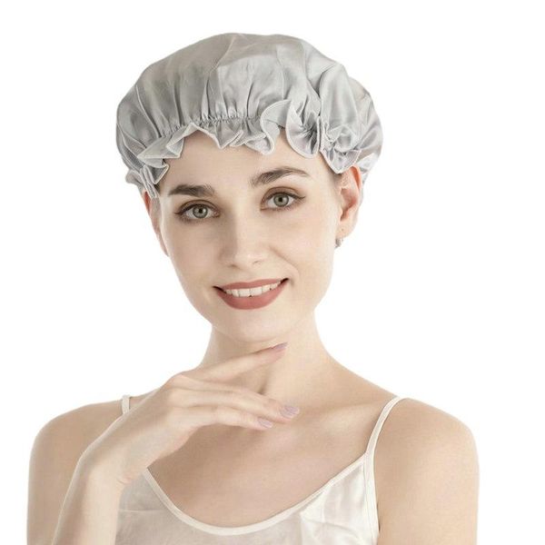 

silk night cap, mulberry hair care home shower cap bath accessory set