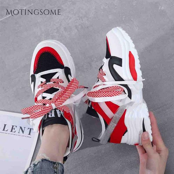 

dress shoes 4cm high casual women platform chunky sneakers breathable lightweight mesh dad ladies designer footwear 2021, Black