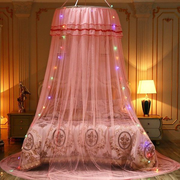 

romantic mosquito net for double bed single-door dome hanging curtain princess netting canopy room decoration