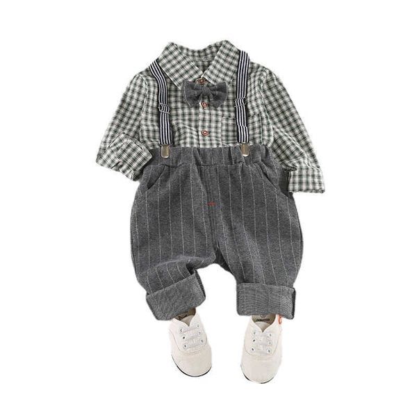 Primavera Autunno Moda Vestiti per bambini Tuta per ragazzi Camicia casual in cotone Tuta 2 pezzi / set Abbigliamento sportivo per bambini Tuta per bambini infantile X0802