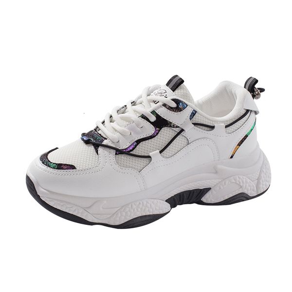 

sandals panda old tide autumn women's mesh breathable casual high heel platform shoes, Black