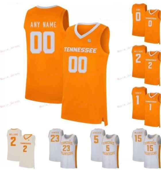 

stitched custom 0 bone davonte gaines 1 josh jersey richardson lamonte turner 10 john fulkerson tennessee volunteers college men women youth, Black