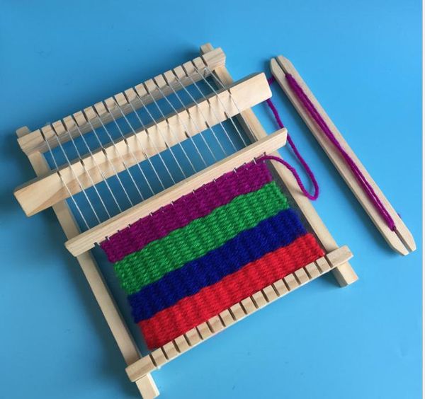 2021 Madeira Multi-ofício Tecelagem Loom Kids Handcraft Máquina DIY Mão De Tricô Tecelagem Máquina Loom Interllectural Development for Kids