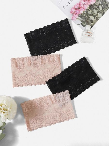 

2pairs plus floral lace leg ring 37fx#, Black;white