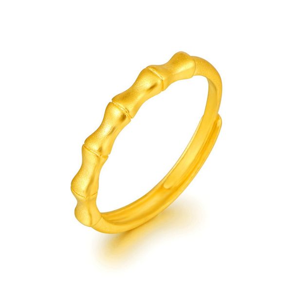 

bamboo design women ring simple jewelry 18k yellow gold filled classic fashion gift, Slivery;golden