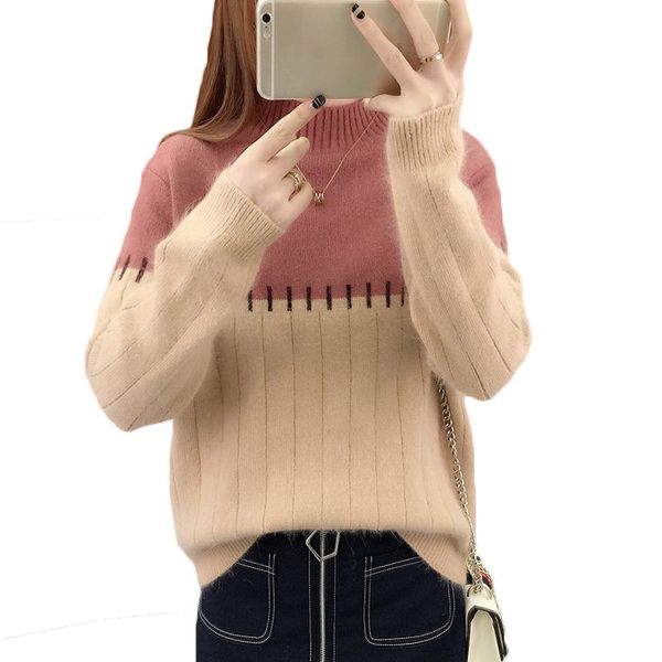 

tees quality sewing half-goal high malha for women loose shirt in addition to velvet growing winter fleece lq404 cehe, White