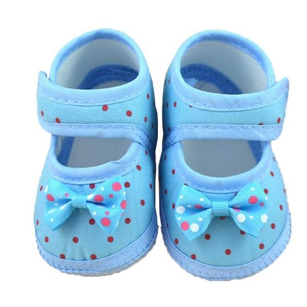 

first walkers baby girls print dot bowknot boots soft crib shoes scarpe da bambino zapatos de *40