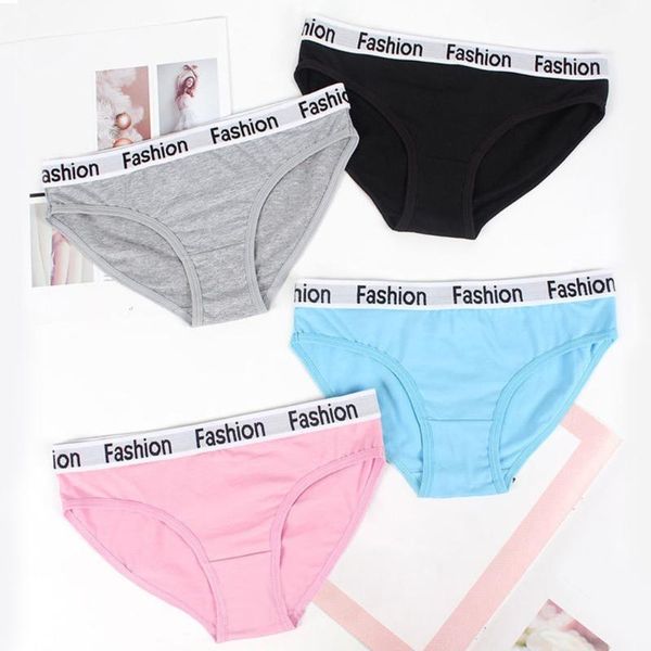 

women's panties cotton female underpants for women briefs underwear comfortable ladies pantys lingerie solid 5pcs, Black;pink