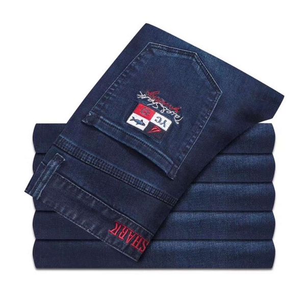 

jeans men 2021 winter tace shark brand billionaire thick dust designs, Blue