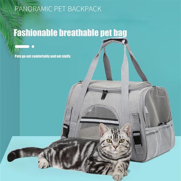 

cat carriers,crates & houses foldable pet carriers backpack window cats house portable poppy small dog travel bag one-shoulder box accessori