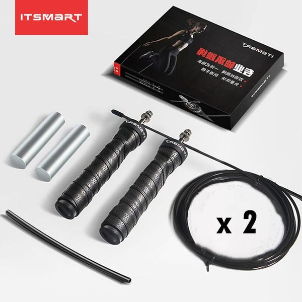 

jump ropes ( box as gift ) speed rope weighted jumping skipping with ball bearing anti-skid handle 2 adjustable