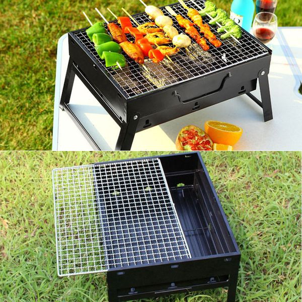 Altre pentole Barbecue portatile Griglie per barbecue Bruciatore Forno Giardino esterno Barbecue a carbone Patio Party Cooking Picnic pieghevole per 3-5 persone ZWL468