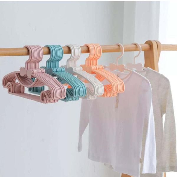 

hangers & racks 5/10/15 pcs portable cute clothes hanger baby coat plastic hook household practical rack for