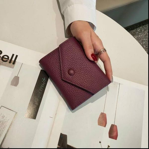 

design small wallet purse money fold womens, Red;black