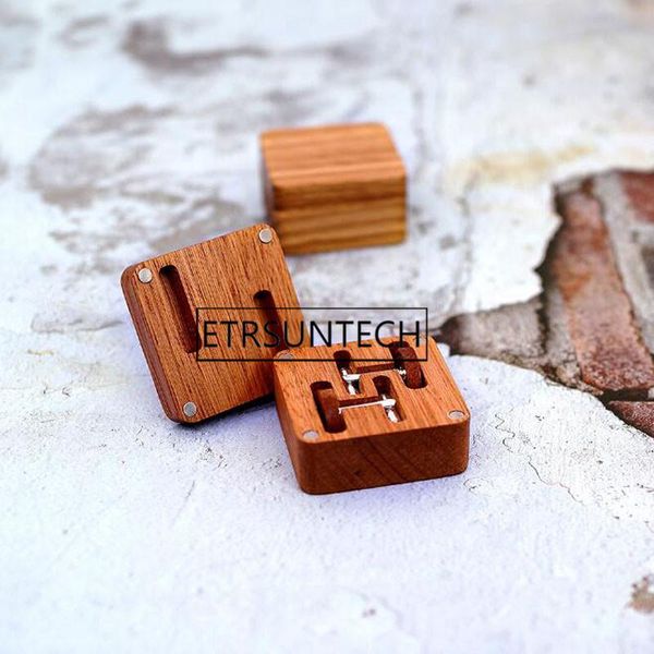 

gift wrap 50pcs men vintage wood jewelry cuff links packaging box luxury groom case wedding party cufflinks wooden boxes