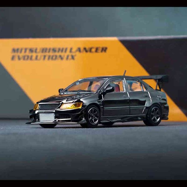 

mitsubishi lancer evolution evo ix 9v car model, scale 1:64, die cast, japan limited edition, ferrous metal, 499cm