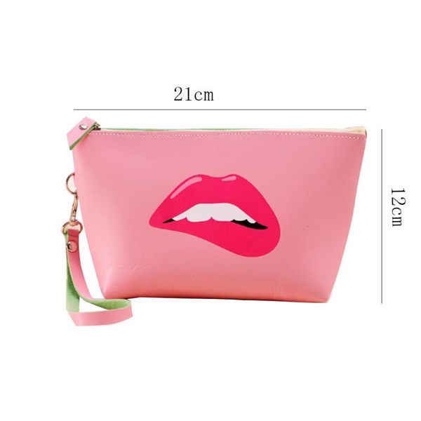

cute modern girls makeup storage bag creative child cosmetic waterproof pu leather large capacity clutch bags & cases
