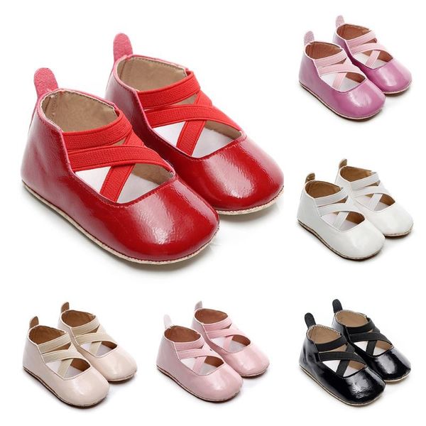 

toddler kids baby girls boys cute solid firstwalk cross tie casual shoes cute anti-slip prewalker baby crib shoes footwear