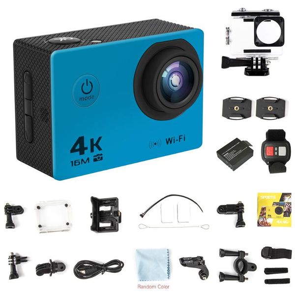 

mini cameras 4k/30fps 16mp ultra hd sports action camera 2in large lcd display wifi 2.4g wireless remote control accessory kit