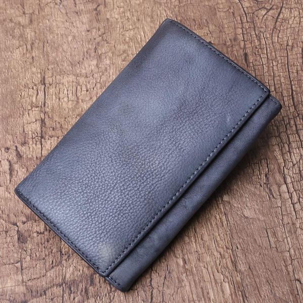 

wallets simple casual fashion first layer cowhide men and women big business card holder wallet luxury genuine leather bag, Red;black