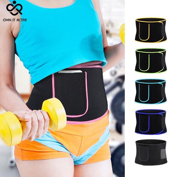 

women and men adjustable elstiac waist support belt neoprene faja lumbar back sweat fitness trainer m102, Black;gray