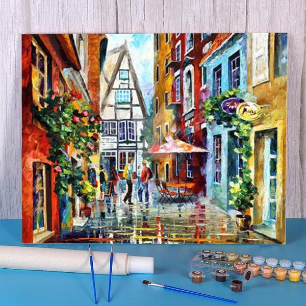 

paintings morning in bavaria diy paint by numbers package acrylic paints 50*70 painting on canvas decorative handicraft