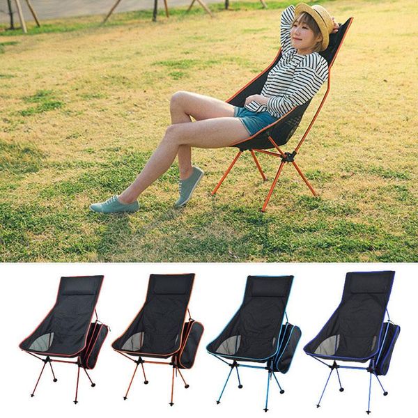 

outdoor camping chair oxford cloth portable folding lengthening ultra light travel fishing picnic barbecue beach camp furniture