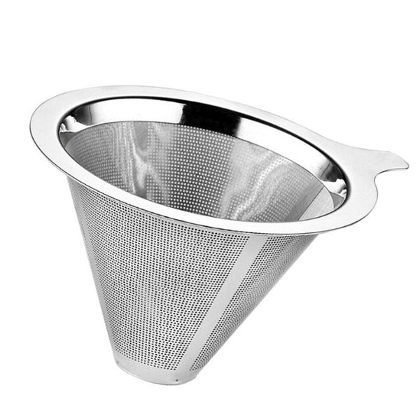 

coffee filters cone filter stainless steel mesh dripper practica