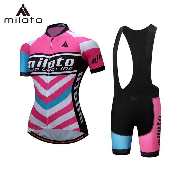 

racing sets miloto pro women cycling set mtb bike clothing bicycle clothes breathable ropa ciclismo female wear, Black;blue