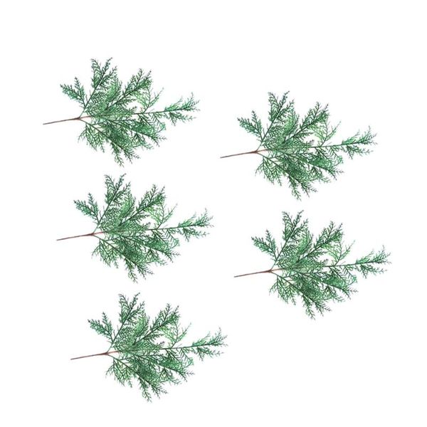 

decorative flowers & wreaths 5pcs simulation pine cypress short branch lifelike leaves decoration artificial branches diy accessories for we
