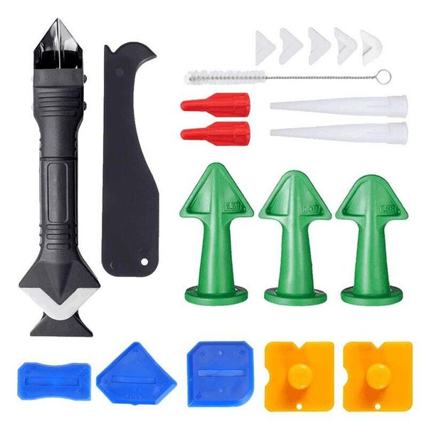 

professional hand tool sets 5 in1 silicone sealant remover set caulk finisher smooth grout kits for glass glue angle scraping caulking tools