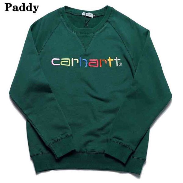 

fashion simple letter embroidery solid color men's hoodie loose and comfortable fashion for men 210813, Black