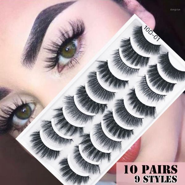 

5/10 pairs 3d mink hair false lashes thick wispies natural fluffies messy eyelashes extension soft handmade cruelty-makeup1