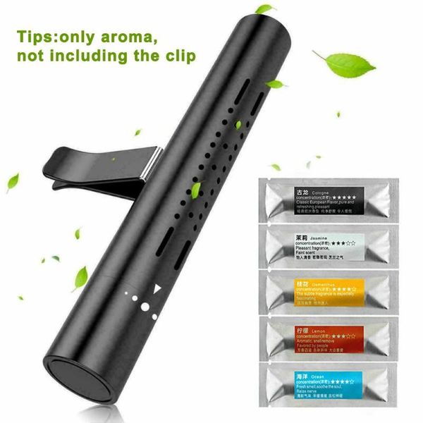 

car air freshener 5pcs purifier solid perfume diffuser stick replacement cores clip