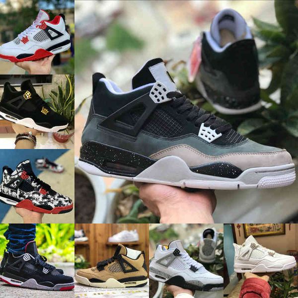 

sale 2021 bred black cat 4 4s basketball shoes men mens union la noir white cement encore wings fire red singles designer sneakers iv purepj