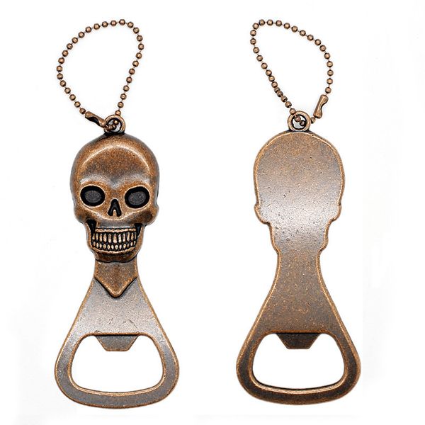 Kafatası Stil Şişe Açacakları Mini Taşınabilir Anahtar Şekli Bottleopener Anahtarlık Bira Şarap Açacağı Aracı WQ582-WLL