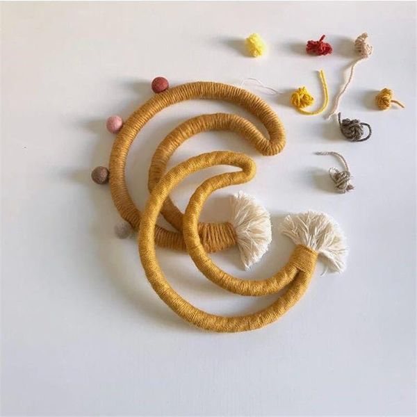 

decorative objects & figurines nordic handmade weave moon kids room wall decoration children baby boy decor nursery home for girl gifts