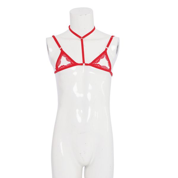 

tie lace dew men's split lingerie, Black;white