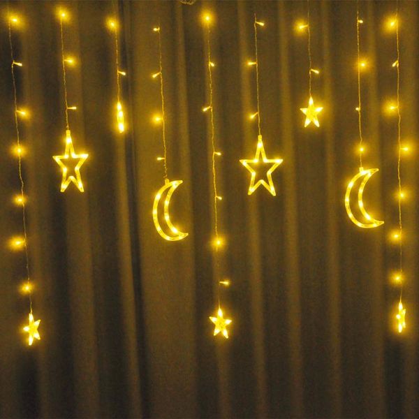

strings 3.5m 220v moon led string ins christmas lights decoration holiday curtain light wedding party fairy neon