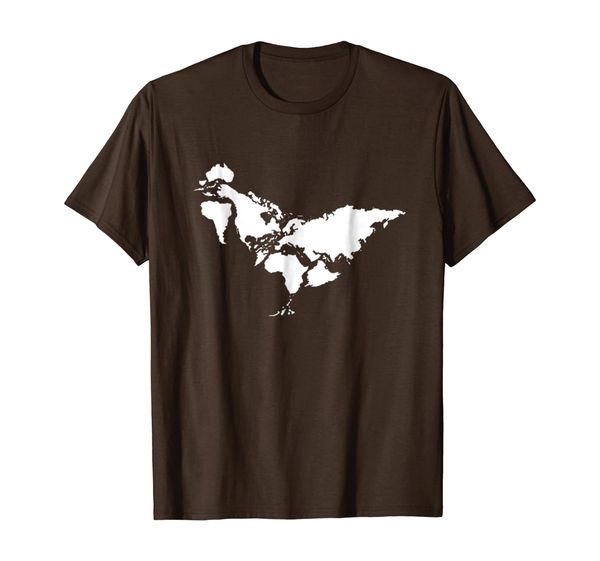 

chicken world map girt shirts - chicken art men women shirts, White;black