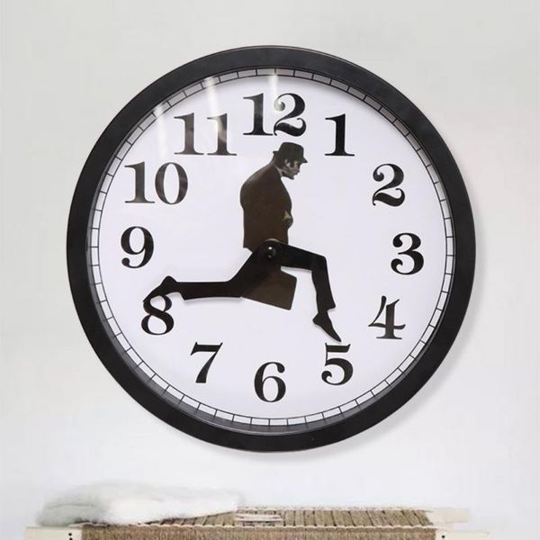 

wall clocks british comedy inspired ministry of silly walk clock comedian home decor novelty watch funny walking silent mute