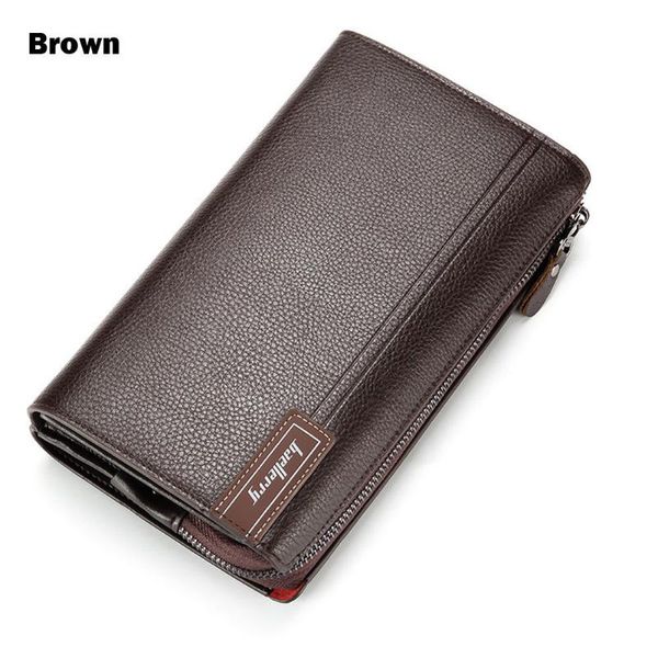 

wallets luxury men's genuine leather wallet men long quality cash purse gifts zipper business male, Red;black