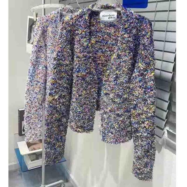 

women's suits & blazers timeless chic 2021 autumn winter tweed jacket women colorful coat v-neck fashionable ladies outwear runway desi, White;black