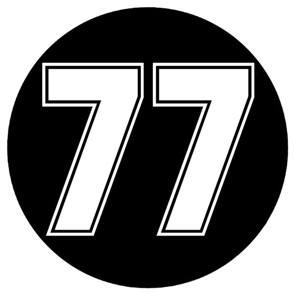 

racing number 77 funny vinyl car sticker reflective waterproof car decal stickers on truck bumper rear window