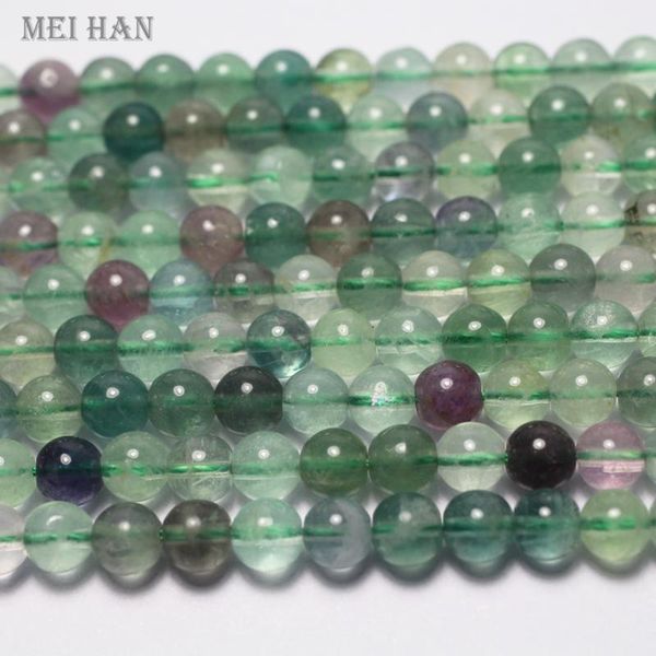 

other meihan wholesale natural colorful fluorite 6mm charms smooth round beads stone for jewelry making design gift